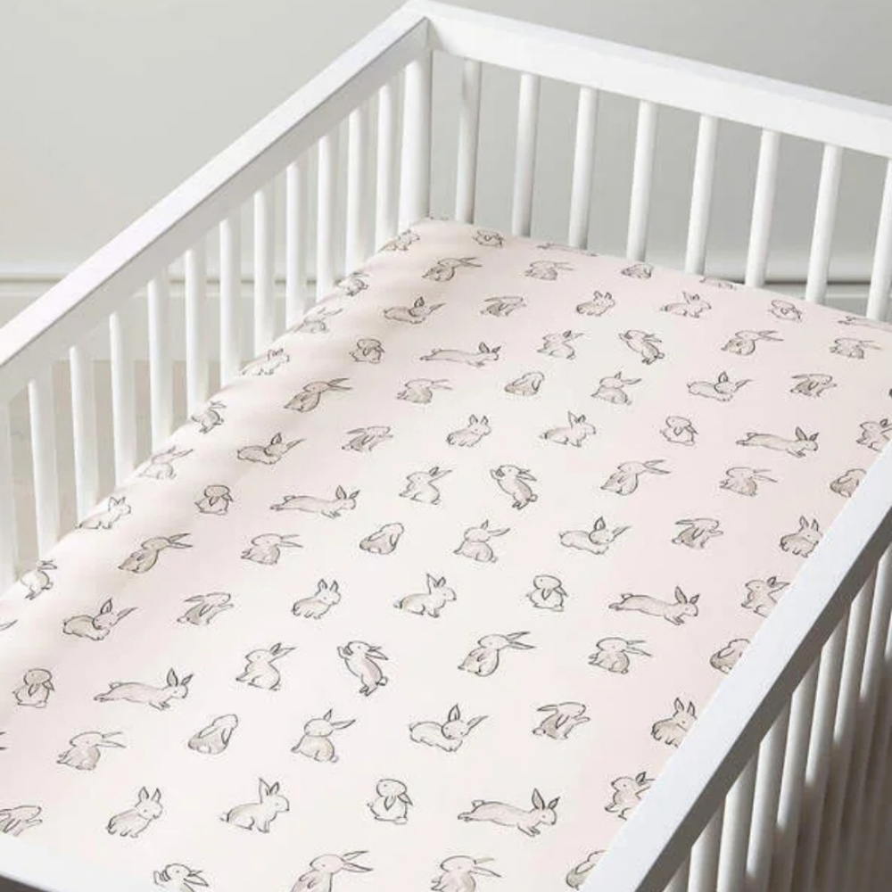 Crate & Barrel Bunny Crib Fitted Sheet